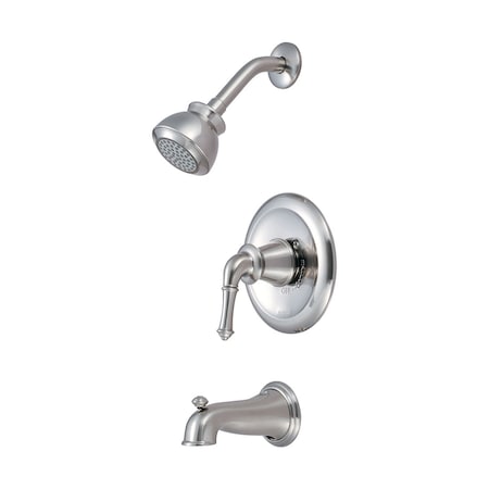 Pioneer Industries Single Handle Tub and Shower Trim Set, Wallmount, Brushed Nickel T-4DM100-BN